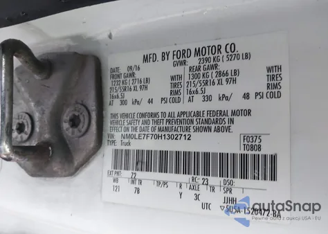 2017 Ford Transit Connect Xlt from USA, damaged, VIN NM0LE7F70H1302712